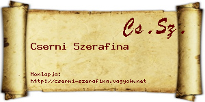 Cserni Szerafina névjegykártya
